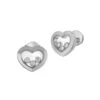 Chopard Happy Diamonds Heart 18K White Gold Stud Earrings -Fashion Jewelry & Accessories 0400094988687