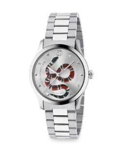 Gucci G-Timeless Snake Link Bracelet Watch