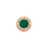 Bvlgari Classic 18K Rose Gold & Malachite Single Round Stud Earring -Fashion Jewelry & Accessories 0400098632982