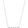 Liliana 18K White Gold & Diamond Milgrain Bar Necklace -Fashion Jewelry & Accessories 0400098818700 WHITEGOLD