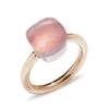 Pomellato Nudo 18K Rose Gold & Rose Quartz Classic Square Ring -Fashion Jewelry & Accessories 0400099235518 ROSEGOLD