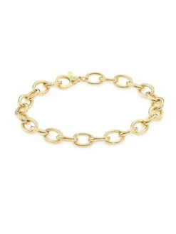 18K Yellow Gold Chain Link Bracelet