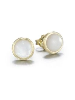 Jaipur Resort Mother-Of-Pearl & 18K Yellow Gold Stud Earrings