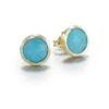 Jaipur Resort Turquoise & 18K Yellow Gold Stud Earrings -Fashion Jewelry & Accessories 0416234017392