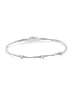 Marrakech 18K White Gold & Diamond Twisted Strand Bracelet