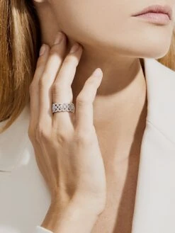 Enchanted Lotus Diamond & 18K White Gold Band Ring -Fashion Jewelry & Accessories 0430048346707 WHITE A1