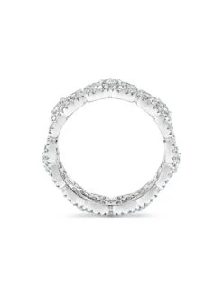 Enchanted Lotus Diamond & 18K White Gold Band Ring -Fashion Jewelry & Accessories 0430048346707 WHITE A2