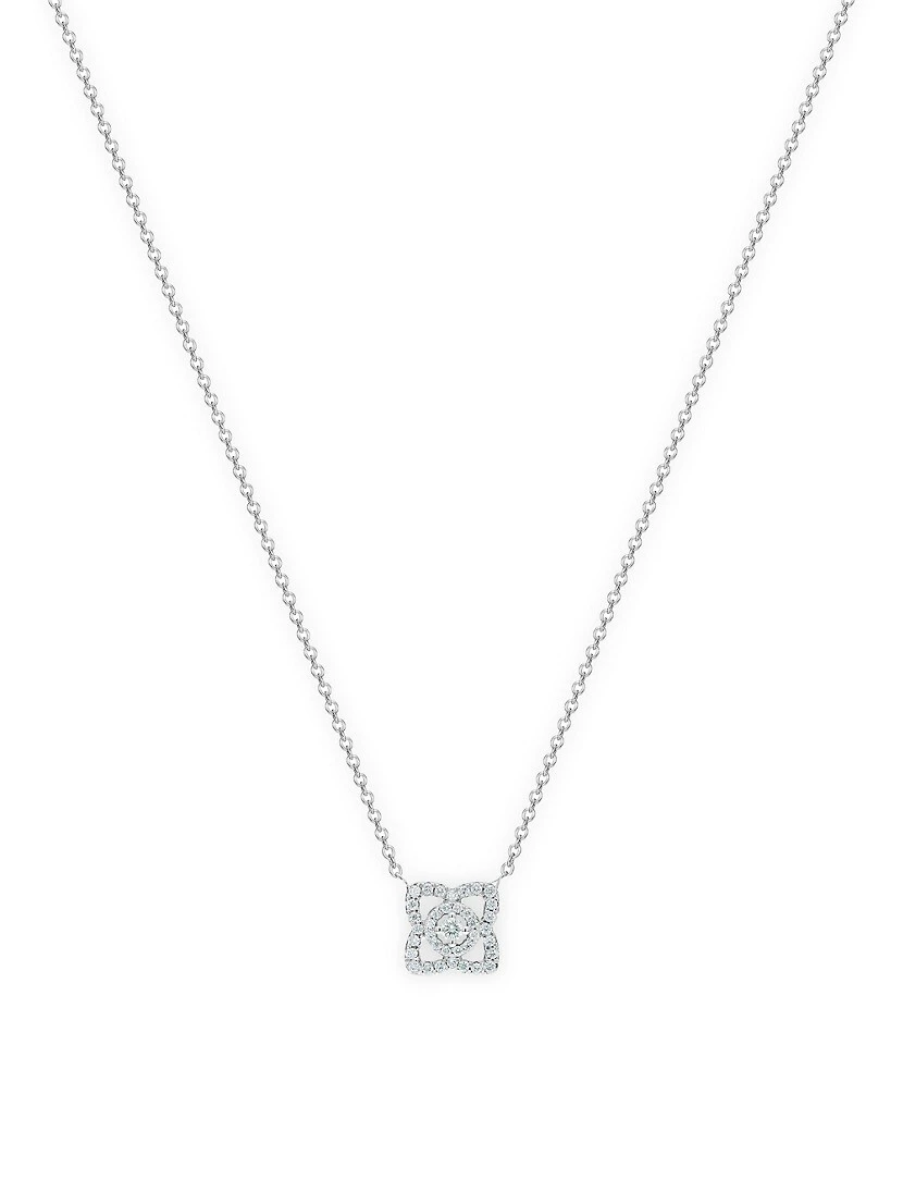 Enchanted Lotus Diamond & 18K White Gold Mini Pendant Necklace 3 Enchanted Lotus Diamond & 18K White Gold Mini Pendant Necklace
