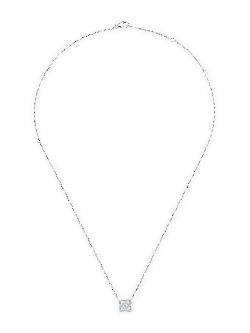 Enchanted Lotus Diamond & 18K White Gold Mini Pendant Necklace 6 Enchanted Lotus Diamond & 18K White Gold Mini Pendant Necklace - Image 4