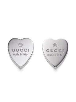 Gucci Sterling Silver Heart Earrings