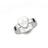 Gucci Trademark Sterling Silver Heart Ring -Fashion Jewelry & Accessories 0441460491470