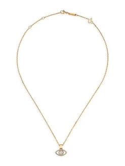 Chopard Happy Diamonds & 18K Rose Gold Evil Eye Pendant Necklace