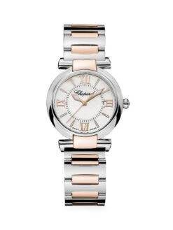 Chopard Imperiale 18K Rose Gold, Stainless Steel, Diamond & Amethyst Bracelet Watch