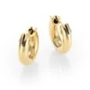 18K Yellow Gold Huggie Hoop Earrings/0.5" 2 18K Yellow Gold Huggie Hoop Earrings/0.5" -Fashion Jewelry & Accessories 0455129910523