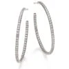 Diamond & 18K White Gold Inside-Outside Hoop Earrings/1.4" 1 Diamond & 18K White Gold Inside-Outside Hoop Earrings/1.4" -Fashion Jewelry & Accessories 0455132327097
