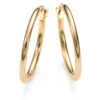 18K Yellow Gold Oval Hoop Earrings/1" -Fashion Jewelry & Accessories 0455132365143