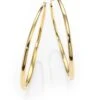 18K Yellow Gold Hoop Earrings/2.25" -Fashion Jewelry & Accessories 0455173415012