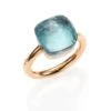 Pomellato Nudo 18K Rose Gold & Blue Topaz Square Ring -Fashion Jewelry & Accessories 0465914484870