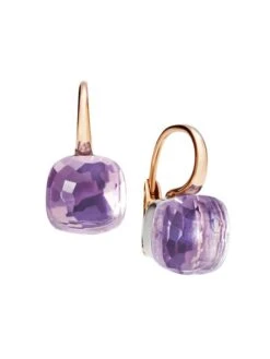 Pomellato Nudo Two-Tone 18K Gold & Amethyst Earrings