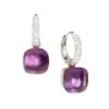 Pomellato Nudo Two-Tone 18K Gold, Amethyst, & Diamond Drop Earrings -Fashion Jewelry & Accessories 0465978107098 AMETHYST
