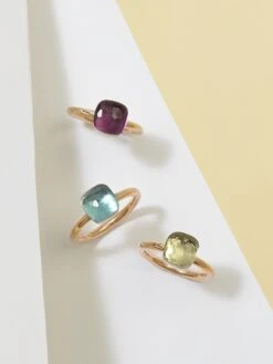 Pomellato Nudo 18K Rose Gold & Amethyst Petite Square Ring -Fashion Jewelry & Accessories 0465978161830 A9
