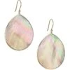 Polished Rock Candy Jumbo 18K Yellow Gold & Brown Shell Teardrop Earrings -Fashion Jewelry & Accessories 0470929167779 GOLD