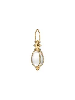 Classic Rock Crystal & 18K Yellow Gold Amulet
