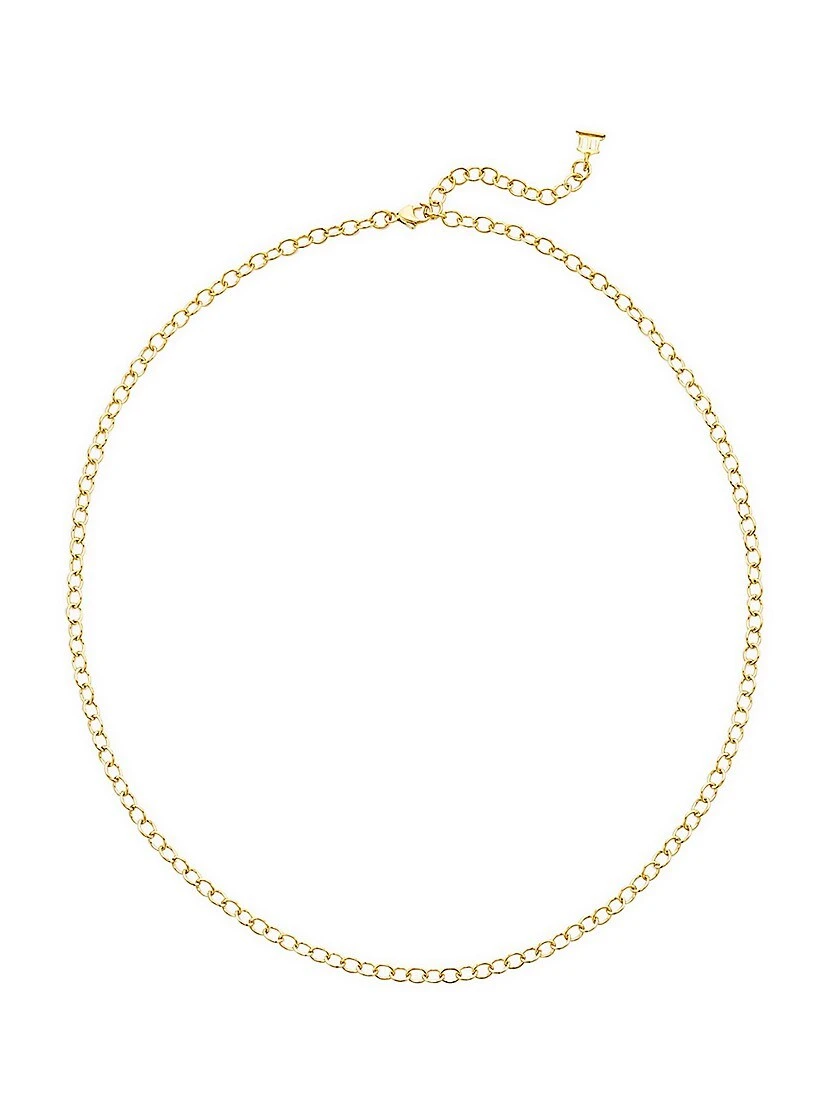18K Yellow Gold Extra-Small Oval Link Necklace Chain/18" 3 18K Yellow Gold Extra-Small Oval Link Necklace Chain/18"
