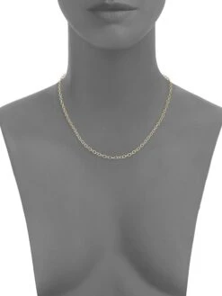 18K Yellow Gold Extra-Small Oval Link Necklace Chain/18" 7 18K Yellow Gold Extra-Small Oval Link Necklace Chain/18" -Fashion Jewelry & Accessories 0482744487246 YELLOWGOLD A1