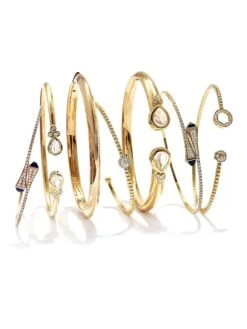 Bella Royal Blue Moonstone, Diamond & 18K Yellow Gold Bracelet -Fashion Jewelry & Accessories 0482754861326 A10