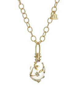 Tree Of Life Rock Crystal, Diamond & 18K Yellow Gold Medium Vine Amulet 6 Tree Of Life Rock Crystal, Diamond & 18K Yellow Gold Medium Vine Amulet -Fashion Jewelry & Accessories 0482755270462 YELLOWGOLD A1